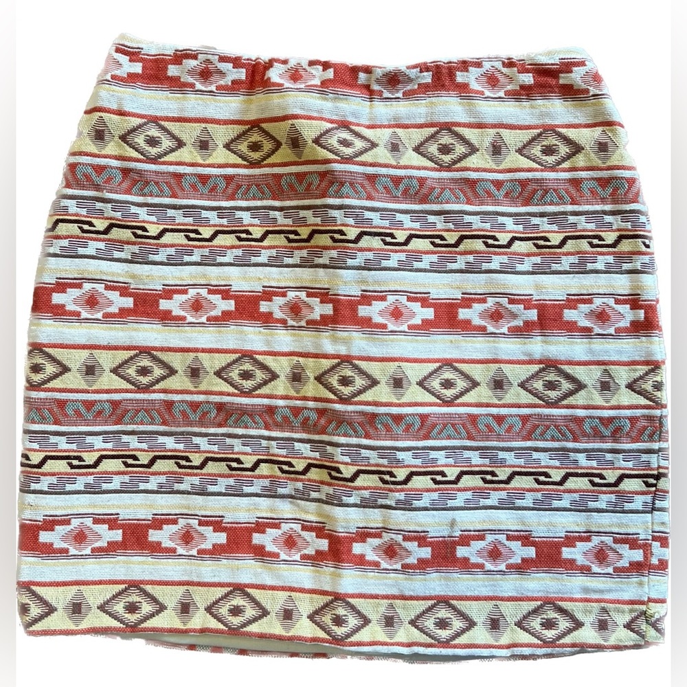 Aztec embroidery style skirt